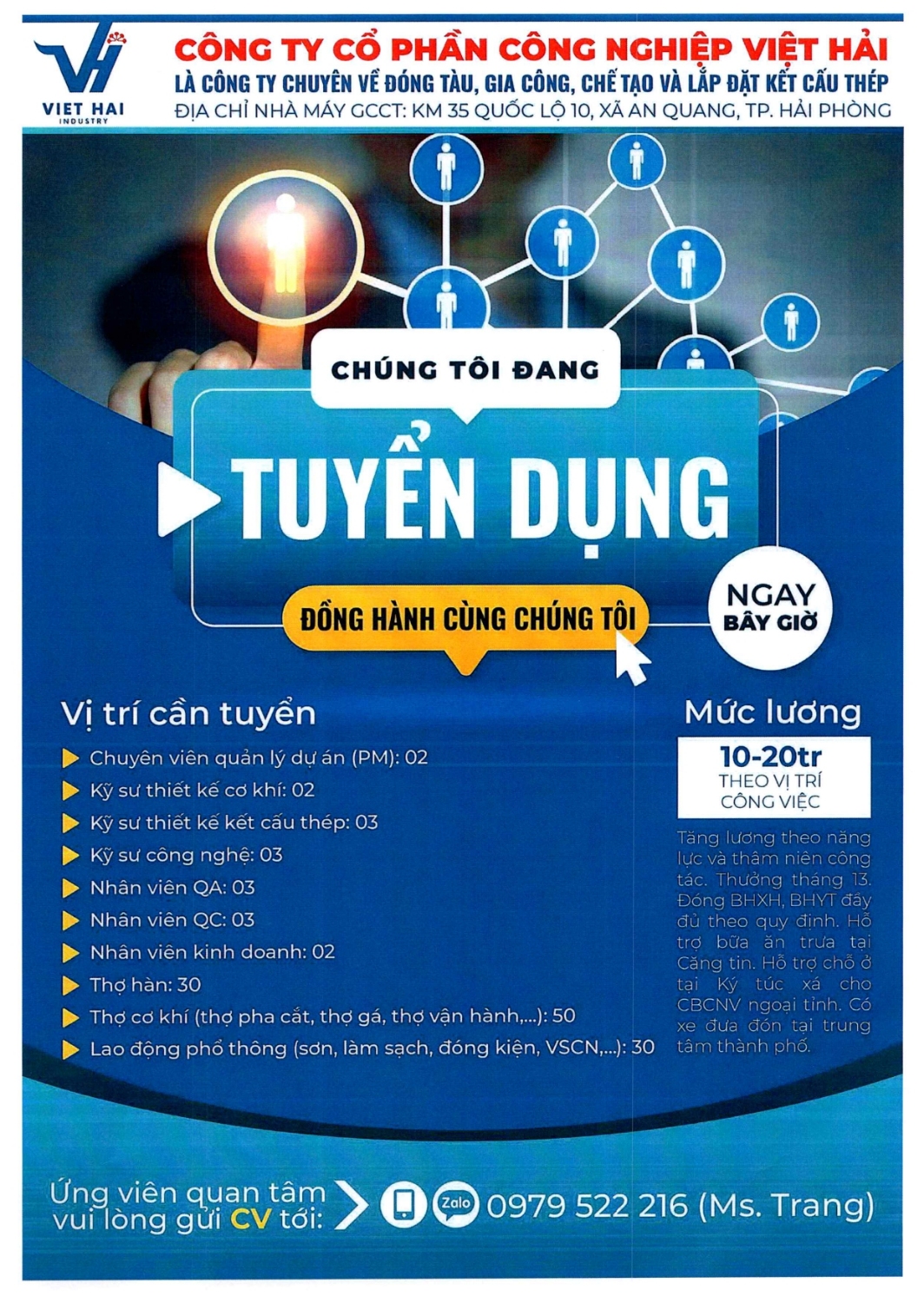 TB tuyển dụng CT Việt Hải page 0001